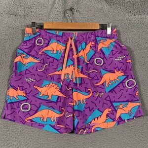 Chubbies Swim Trunks Mens Small Purple Rad-a-sauruses Dinosaur Retro 5.5 Inseam